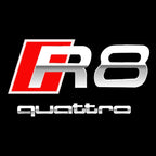 LUCES DE PROYECTOR LOGO AUDI No 120 (cantidad 1 = 2 películas con logotipo / 2 luces de puerta)
