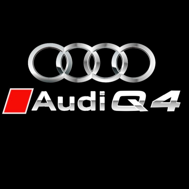 AUDI LOGO PROJECTOT LIGHTS Nr.120 (الكمية 1 = 2 Logo Films /2 أضواء الباب)