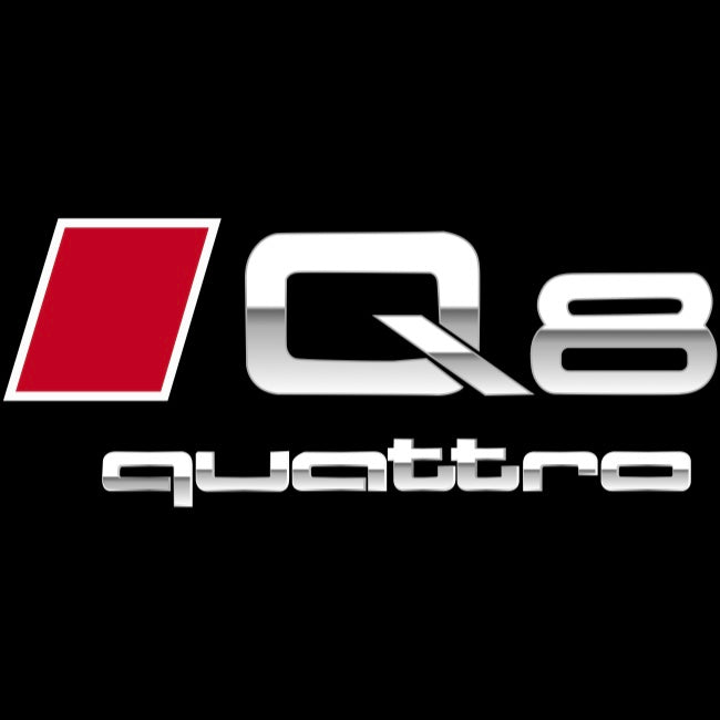 AUDI LOGO PROJECTOT LIGHTS Nr.120 (الكمية 1 = 2 Logo Films /2 أضواء الباب)