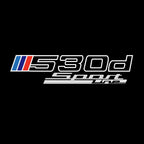 ÉCLAIRAGE DE PROJECTEUR BMW M3 LOGO Nr.24 (quantité 1 = 1 jeux / 2 feux de porte)