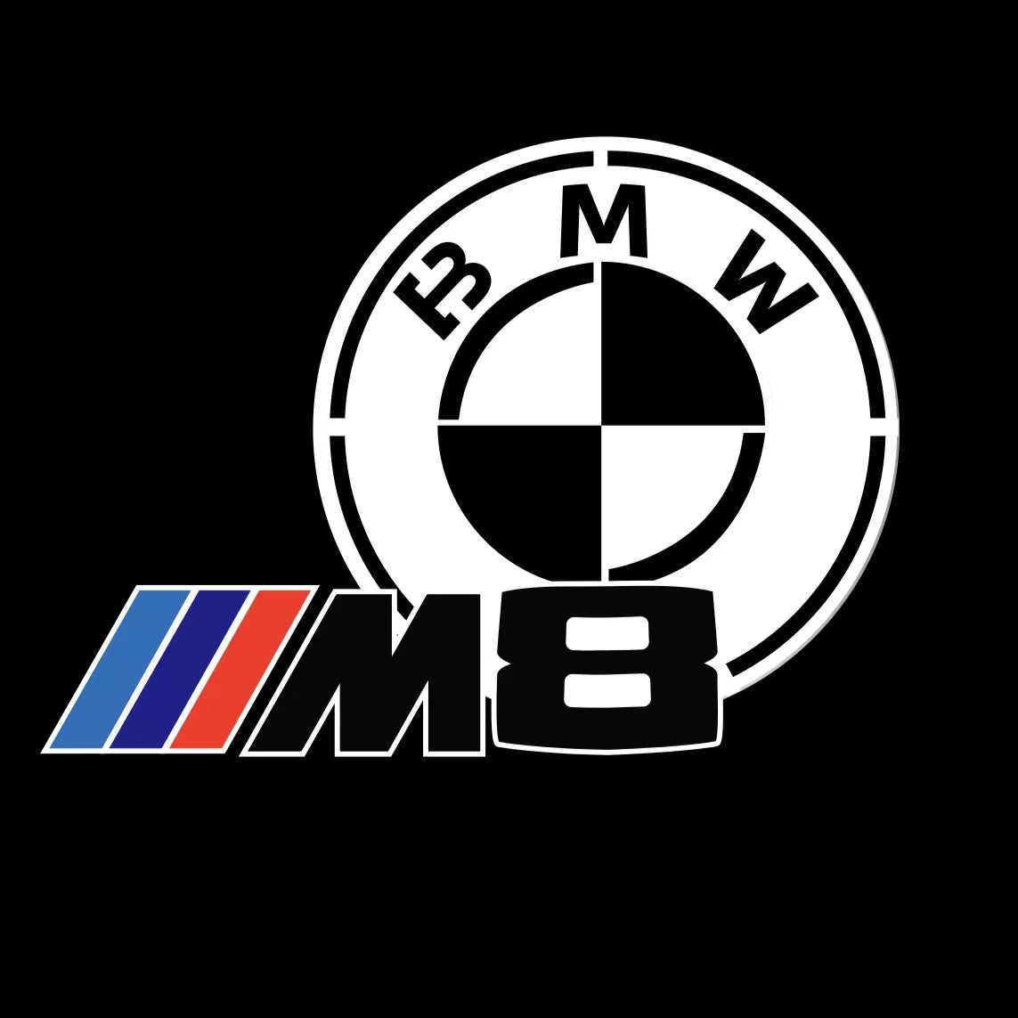 LUCES DE PROYECTOR DEL LOGOTIPO BMW M3 Nr.24 (cantidad 1 = 1 juegos / 2 luces de puerta)