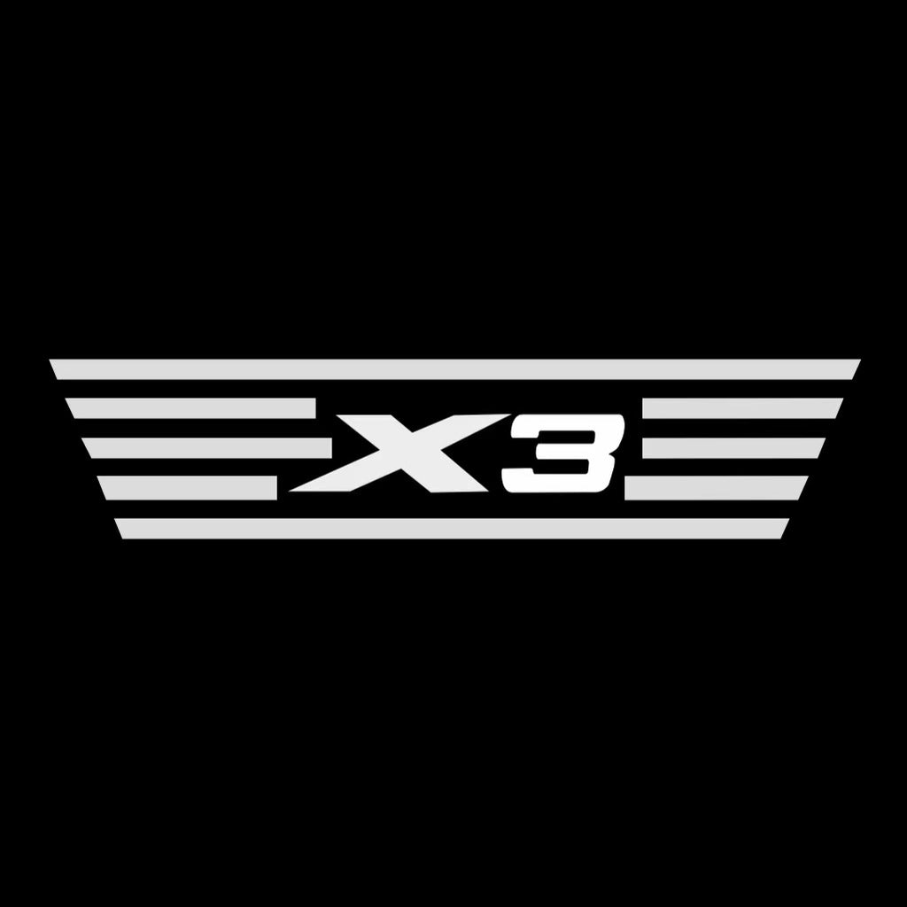 ÉCLAIRAGE DE PROJECTEUR BMW M3 LOGO Nr.24 (quantité 1 = 1 jeux / 2 feux de porte)