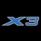 ÉCLAIRAGE DE PROJECTEUR BMW M3 LOGO Nr.24 (quantité 1 = 1 jeux / 2 feux de porte)