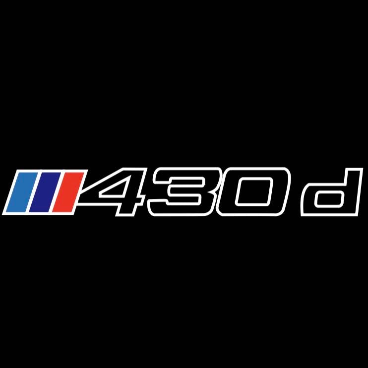 ÉCLAIRAGE DE PROJECTEUR BMW M3 LOGO Nr.24 (quantité 1 = 1 jeux / 2 feux de porte)