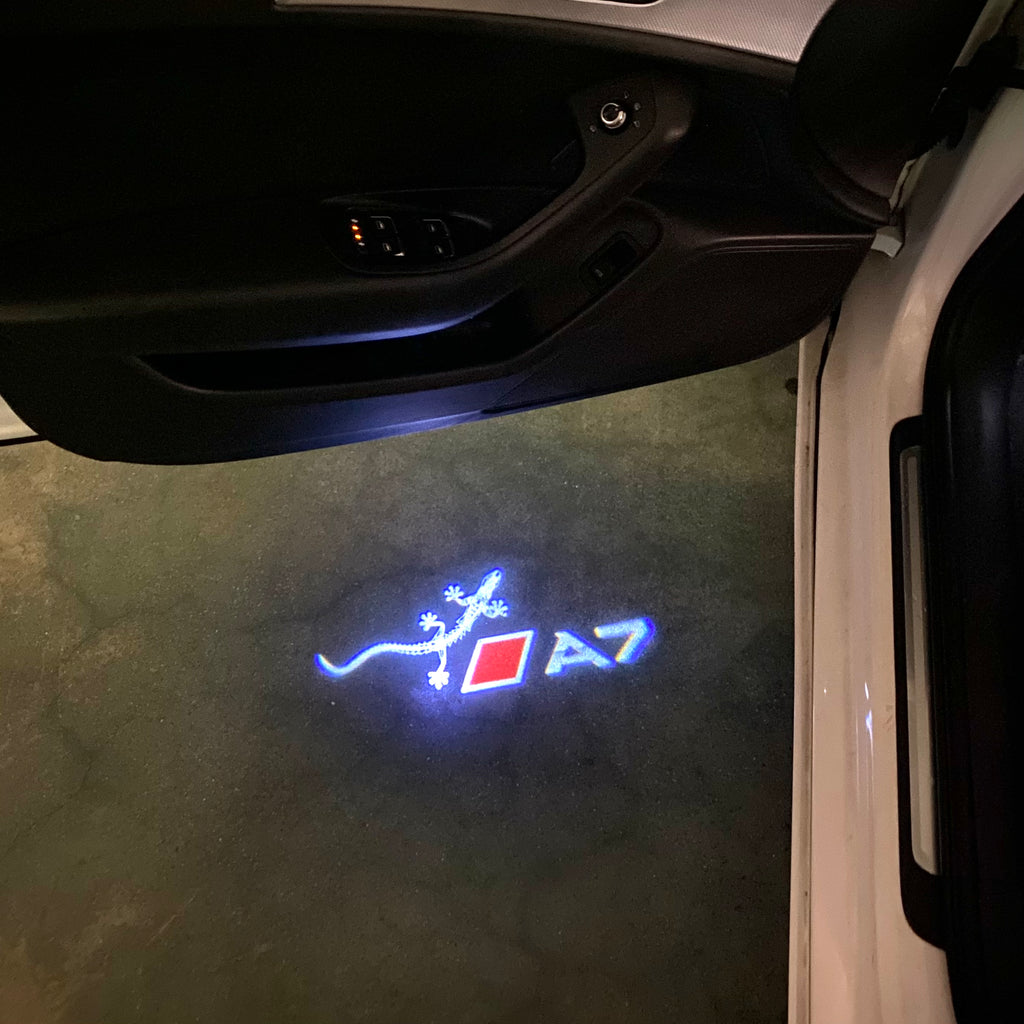 AUDI LOGO PROJECTOT LIGHTS Nr.120 (quantité 1 = 2 Logo Films /2 feux de porte)