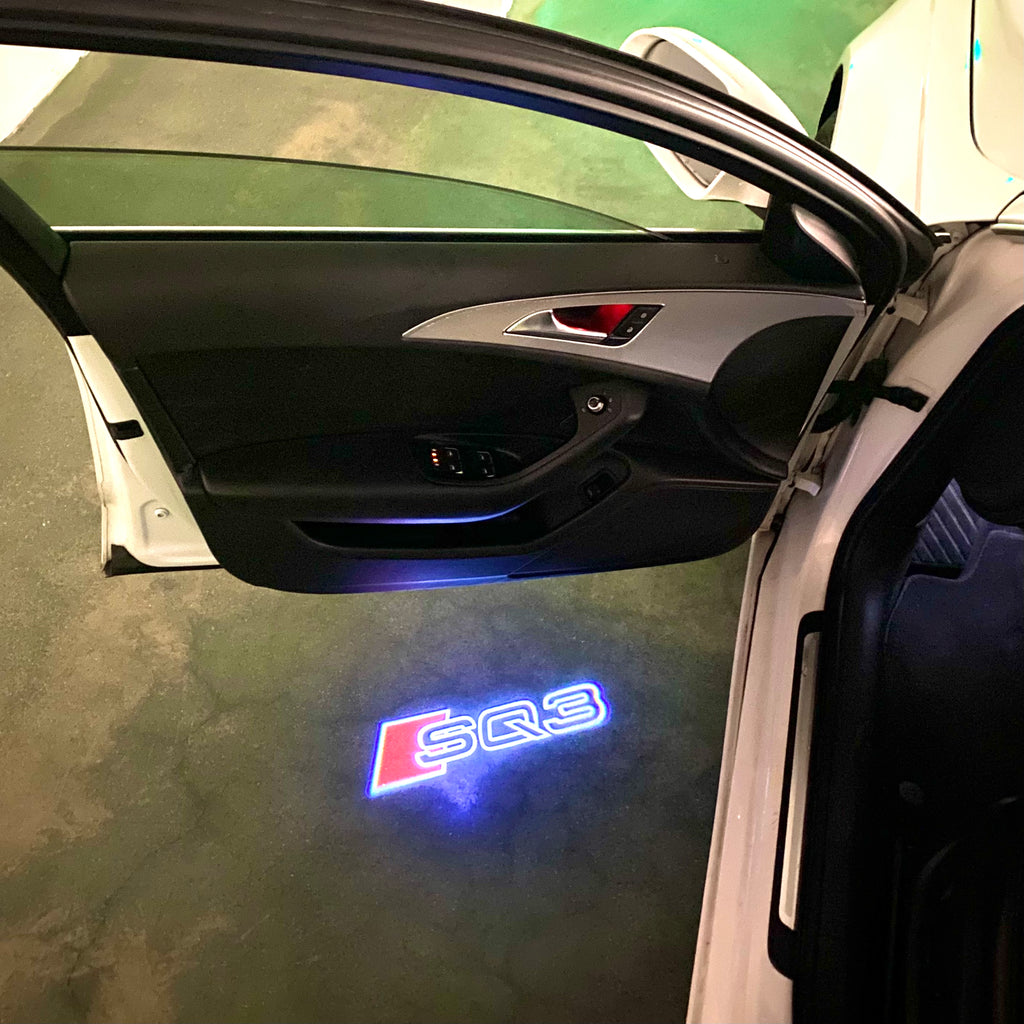 AUDI LOGO PROJECTOT LIGHTS Nr.120 (quantité 1 = 2 Logo Films /2 feux de porte)