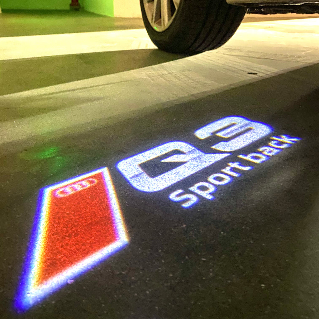 AUDI LOGO PROJECTOT LIGHTS Nr.120 (quantité 1 = 2 Logo Films /2 feux de porte)