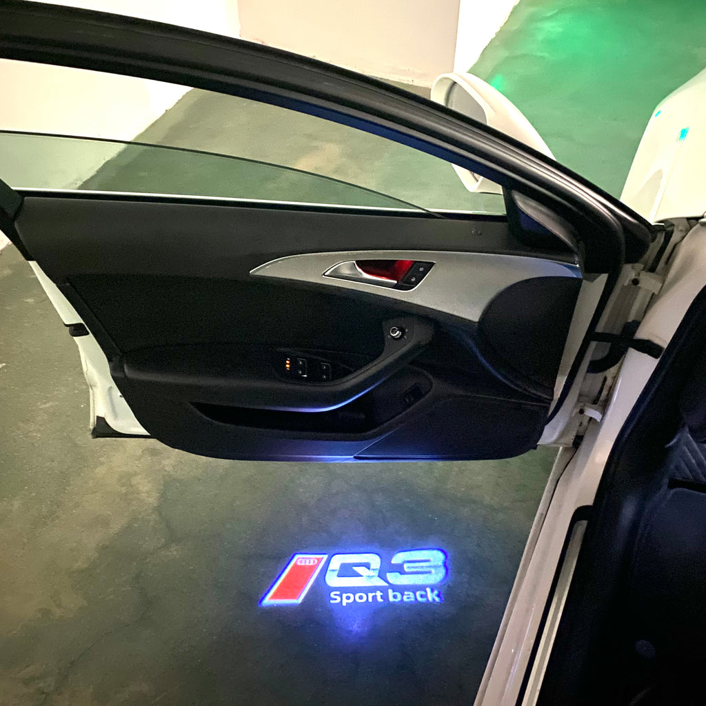 AUDI LOGO PROJECTOT LIGHTS Nr.120 (quantité 1 = 2 Logo Films /2 feux de porte)