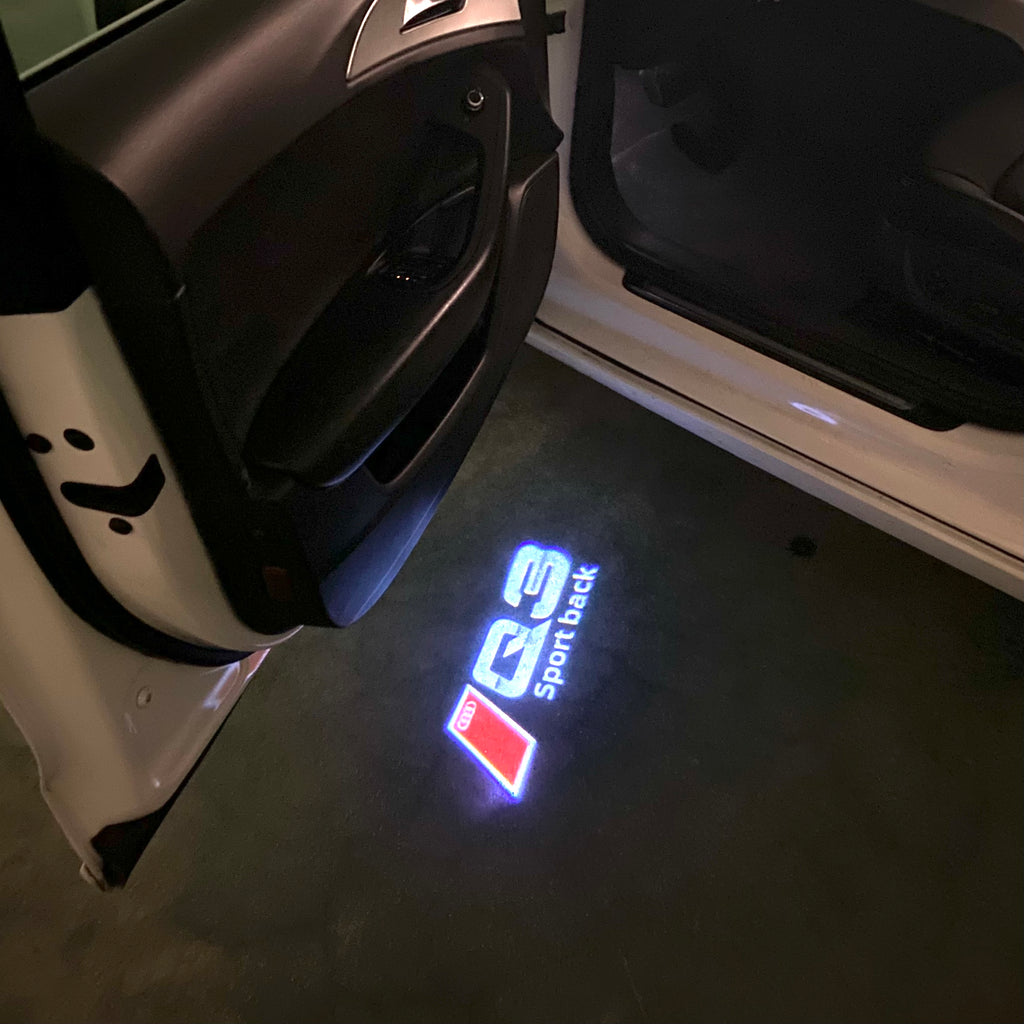 AUDI LOGO PROJECTOT LIGHTS Nr.120 (quantité 1 = 2 Logo Films /2 feux de porte)