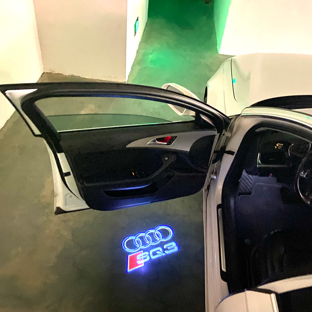 AUDI LOGO PROJECTOT LIGHTS Nr.120 (quantité 1 = 2 Logo Films /2 feux de porte)