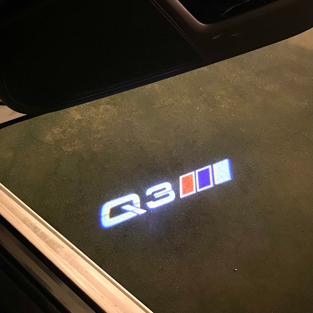 AUDI LOGO PROJECTOT LIGHTS Nr.120 (quantité 1 = 2 Logo Films /2 feux de porte)