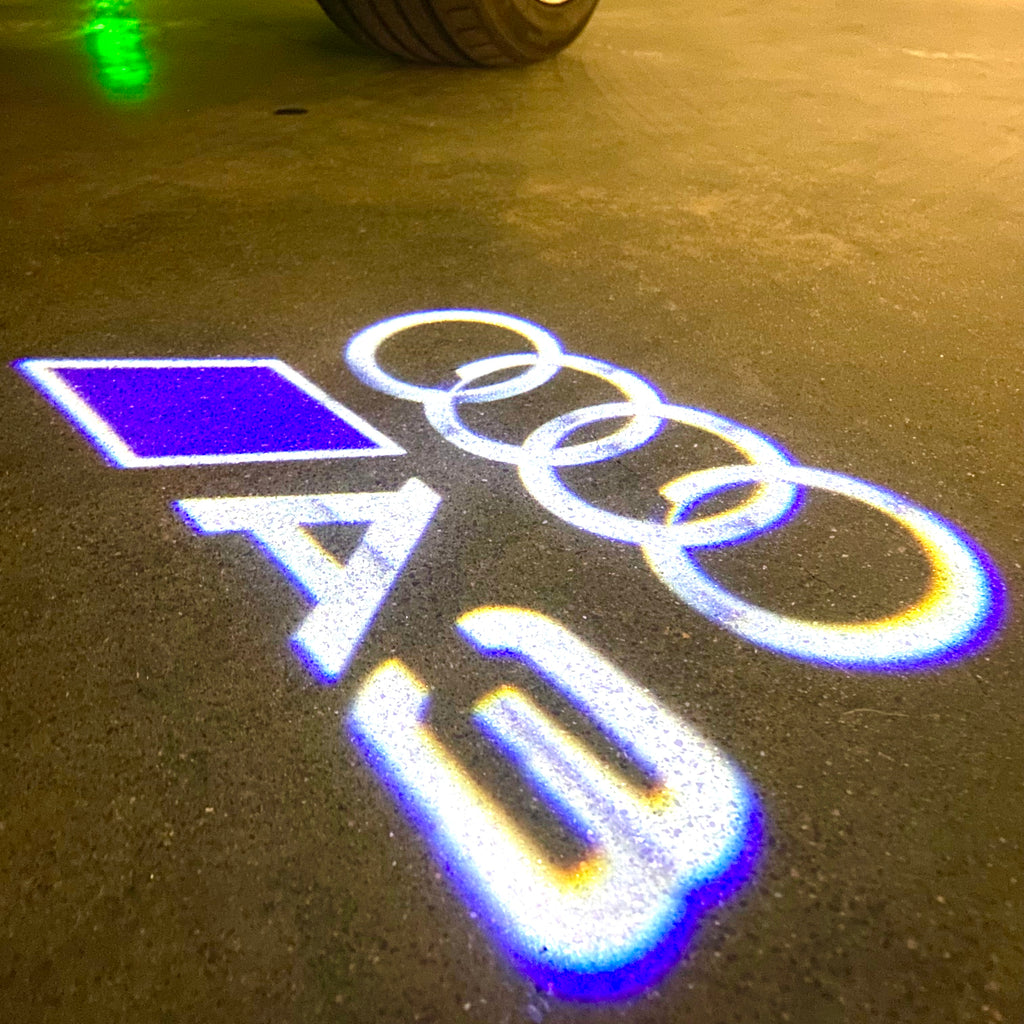 AUDI LOGO PROJECTOT LIGHTS Nr.120 (quantité 1 = 2 Logo Films /2 feux de porte)