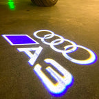 AUDI LOGO PROJECTOT LIGHTS Nr.120 (quantité 1 = 2 Logo Films /2 feux de porte)