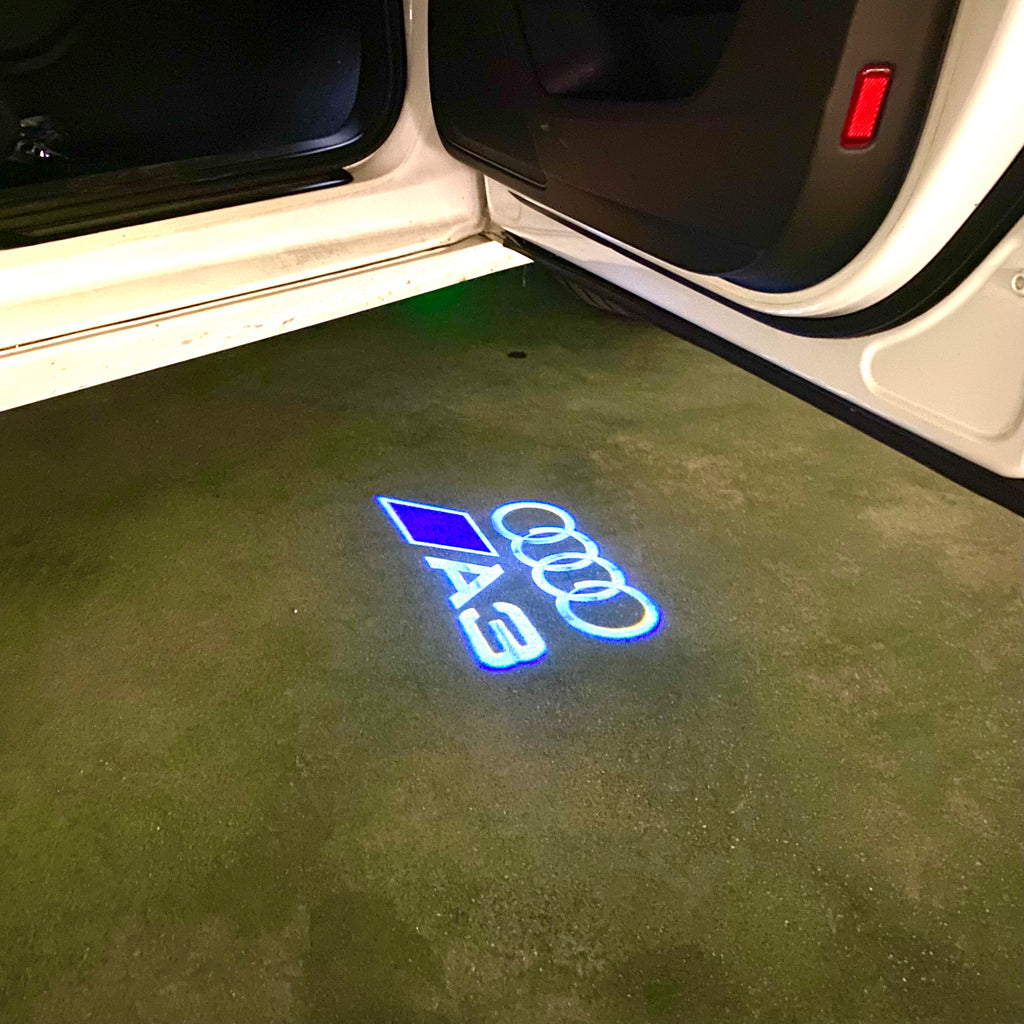 AUDI LOGO PROJECTOT LIGHTS Nr.120 (quantité 1 = 2 Logo Films /2 feux de porte)