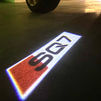 AUDI LOGO PROJECTOT LIGHTS Nr.120 (الكمية 1 = 2 Logo Films /2 أضواء الباب)