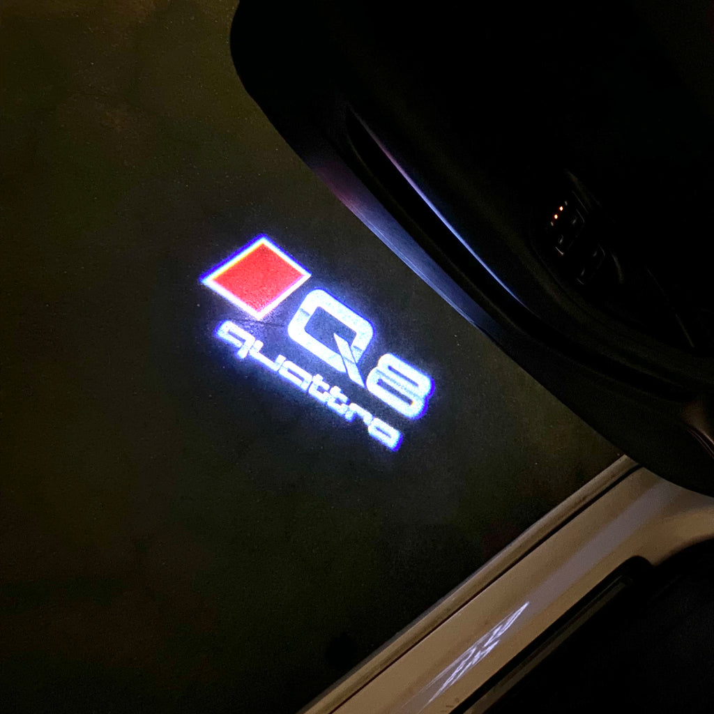 AUDI LOGO PROJECTOT LIGHTS Nr.120 (Menge 1 = 2 Logofolien /2 Türleuchten)