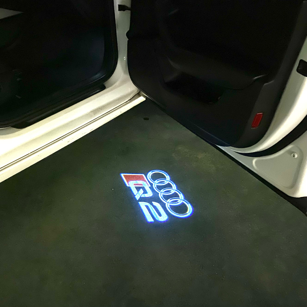 AUDI LOGO PROJECTOT LIGHTS Nr.120 (quantité 1 = 2 Logo Films /2 feux de porte)