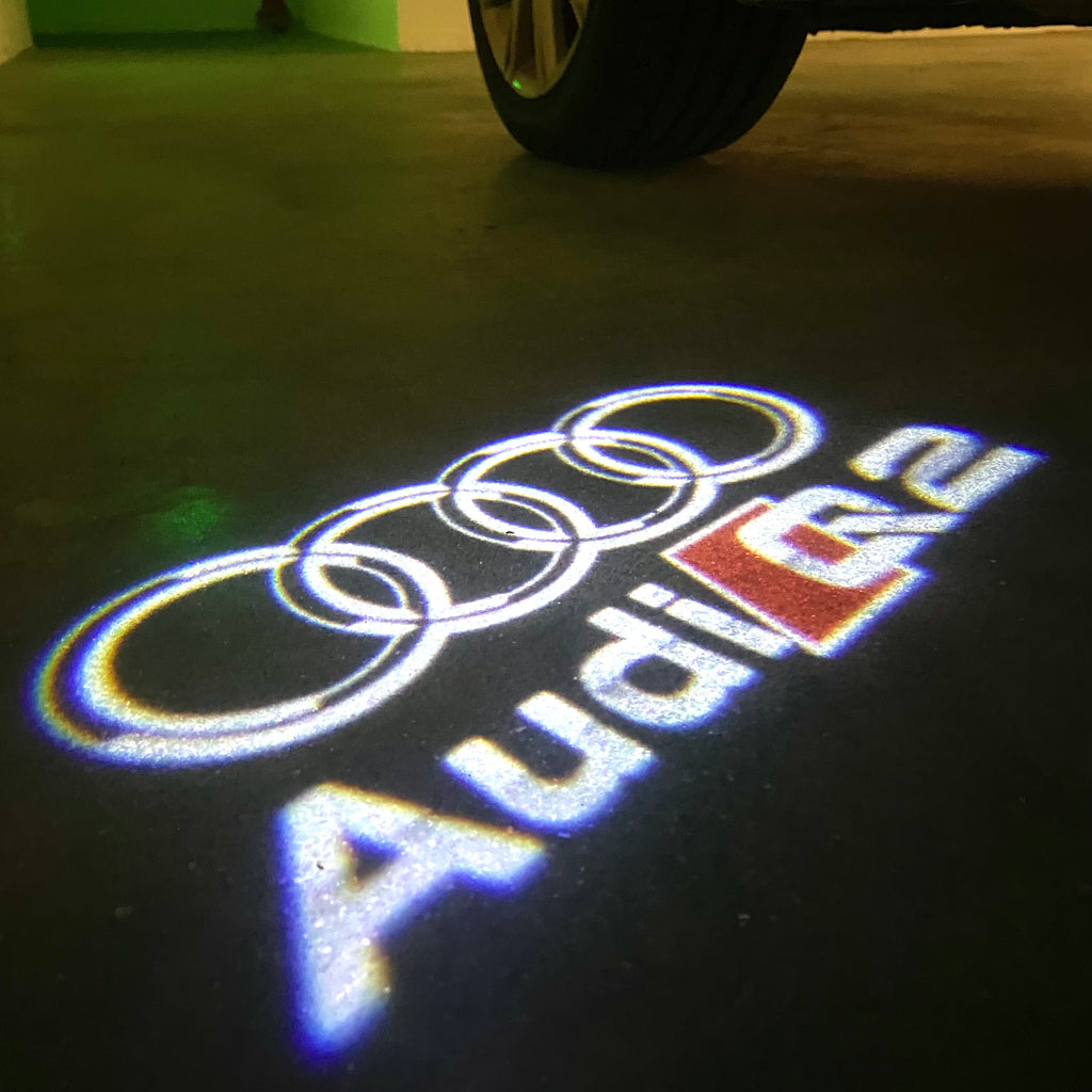 AUDI LOGO PROJECTOT LIGHTS Nr.120 (quantité 1 = 2 Logo Films /2 feux de porte)