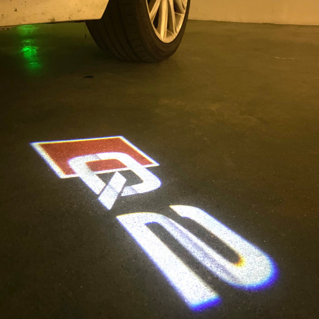 AUDI LOGO PROJECTOT LIGHTS Nr.120 (quantité 1 = 2 Logo Films /2 feux de porte)