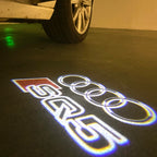 AUDI LOGO PROJECTOT LIGHTS Nr.120 (Menge 1 = 2 Logofolien /2 Türleuchten)