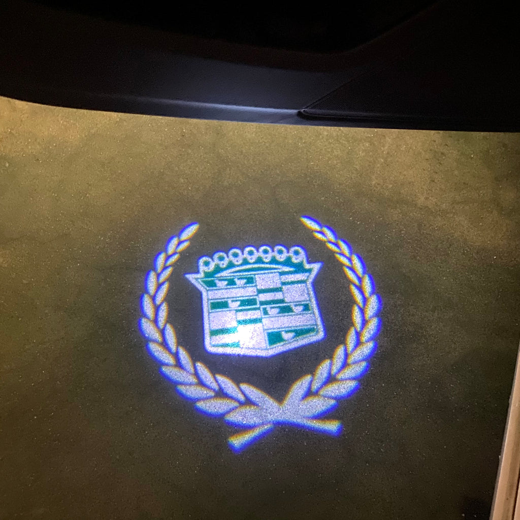 AUDI LOGO PROJECTOT LIGHTS Nr.19 (الكمية 1 = 2 Logo Films /2 أضواء الباب)