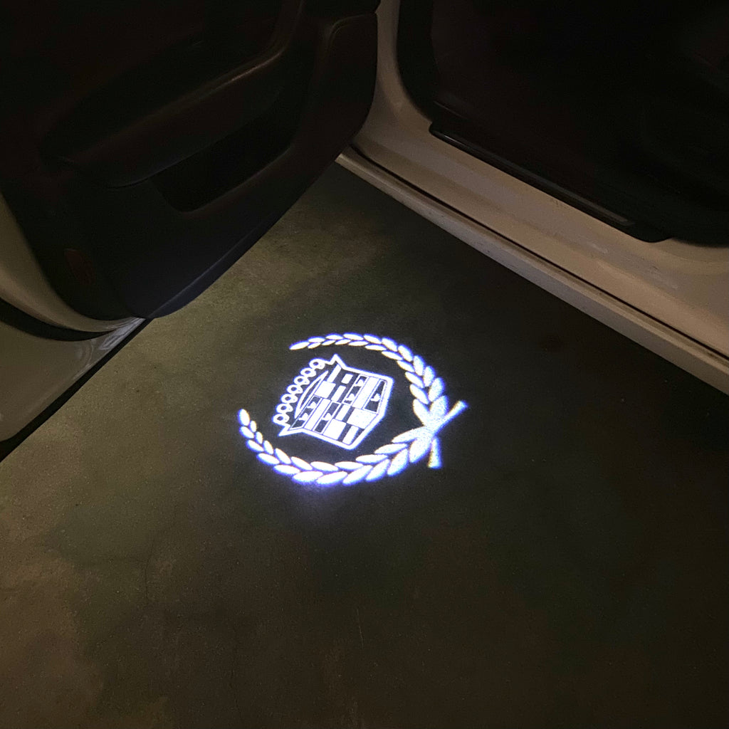 AUDI LOGO PROJECTOT LIGHTS Nr.19 (الكمية 1 = 2 Logo Films /2 أضواء الباب)