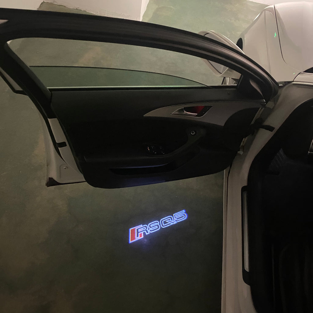 AUDI LOGO PROJECTOT LIGHTS Nr.120 (quantité 1 = 2 Logo Films /2 feux de porte)