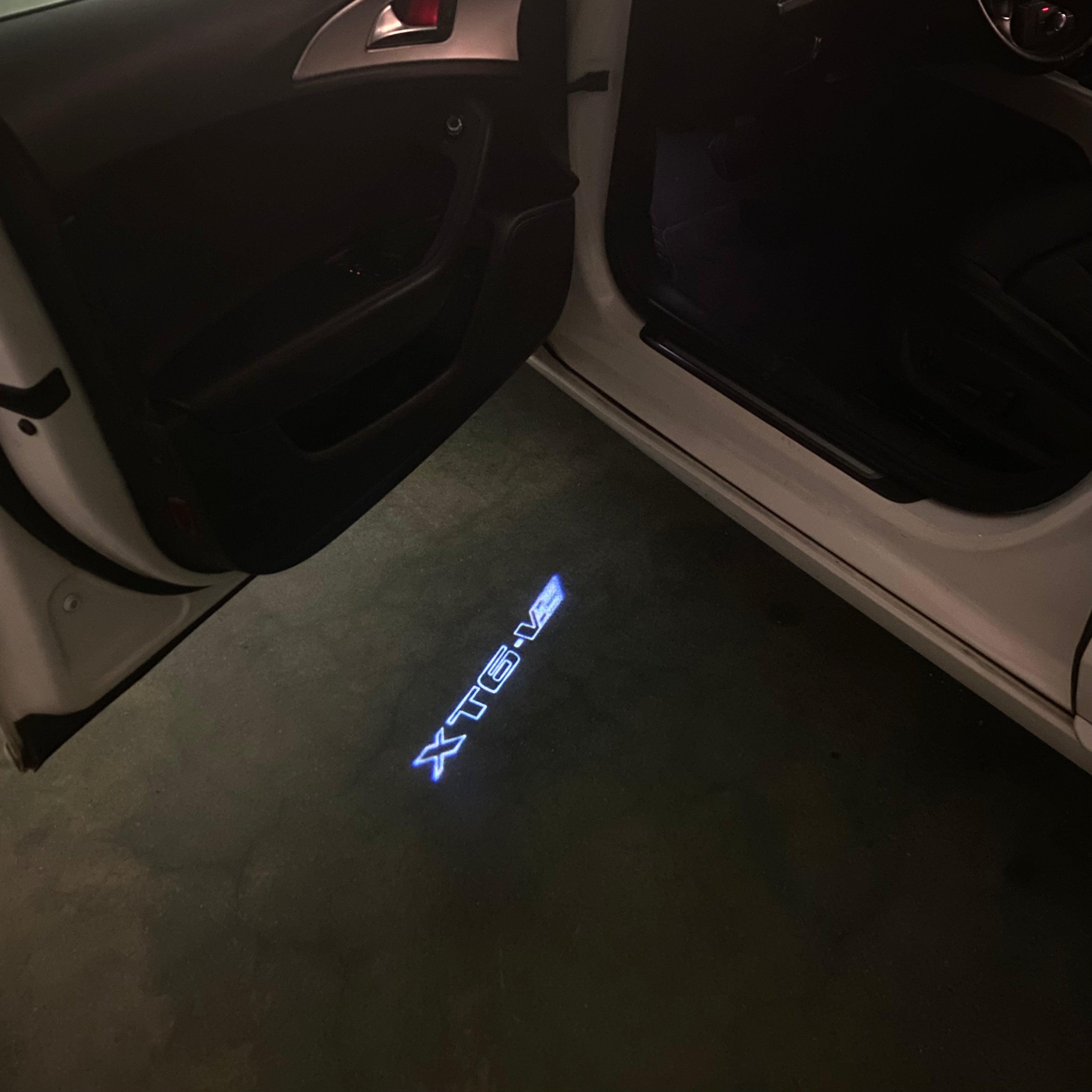 AUDI LOGO PROJECTOT LIGHTS Nr.19 (Menge 1 = 2 Logo Folien /2 Türleuchten)