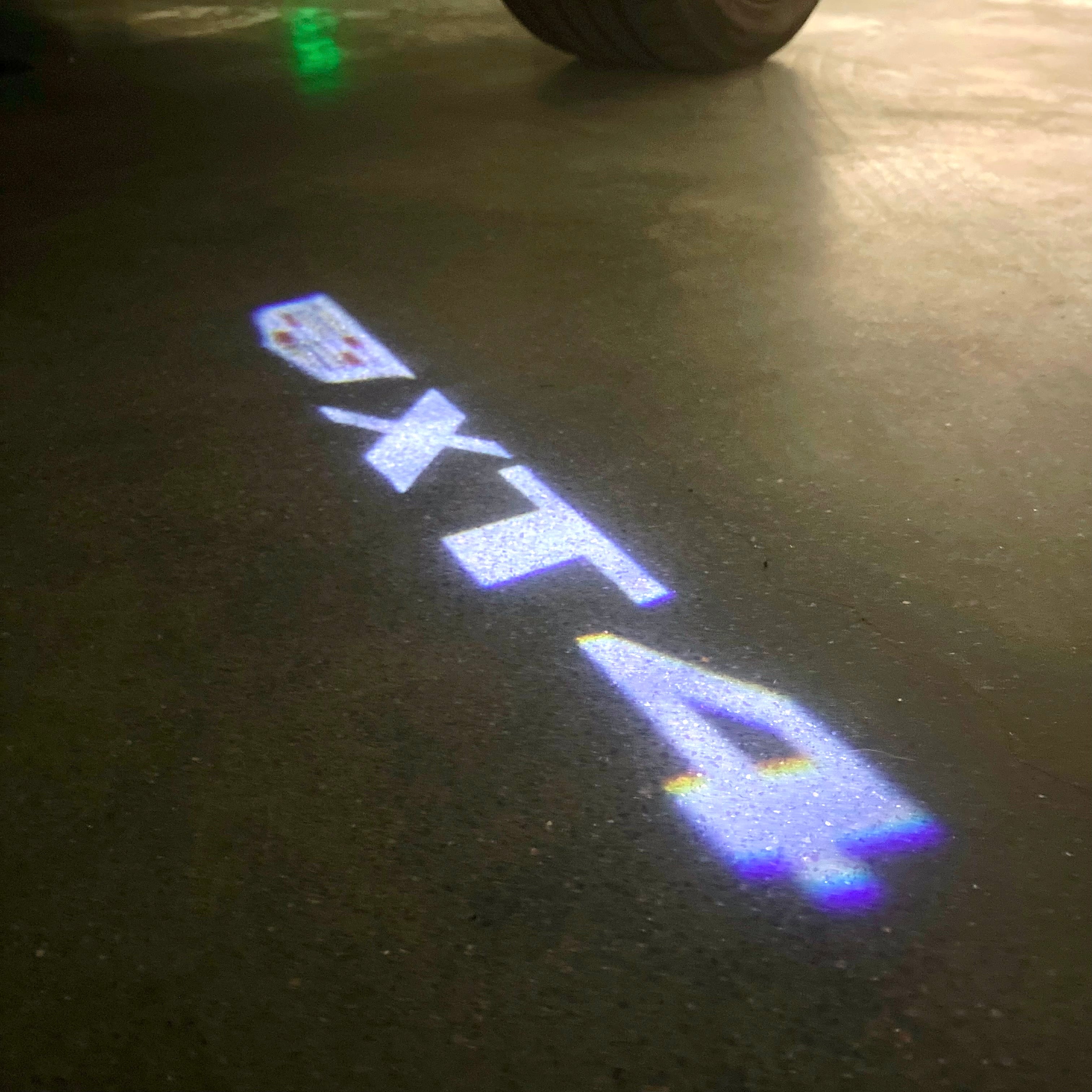 AUDI LOGO PROJECTOT LIGHTS Nr.19 (Menge 1 = 2 Logo Folien /2 Türleuchten)