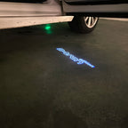 AUDI LOGO PROJECTOT LIGHTS Nr.19 (الكمية 1 = 2 Logo Films /2 أضواء الباب)