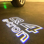 LUCES DE PROYECTOR LOGO AUDI No 120 (cantidad 1 = 2 películas con logotipo / 2 luces de puerta)
