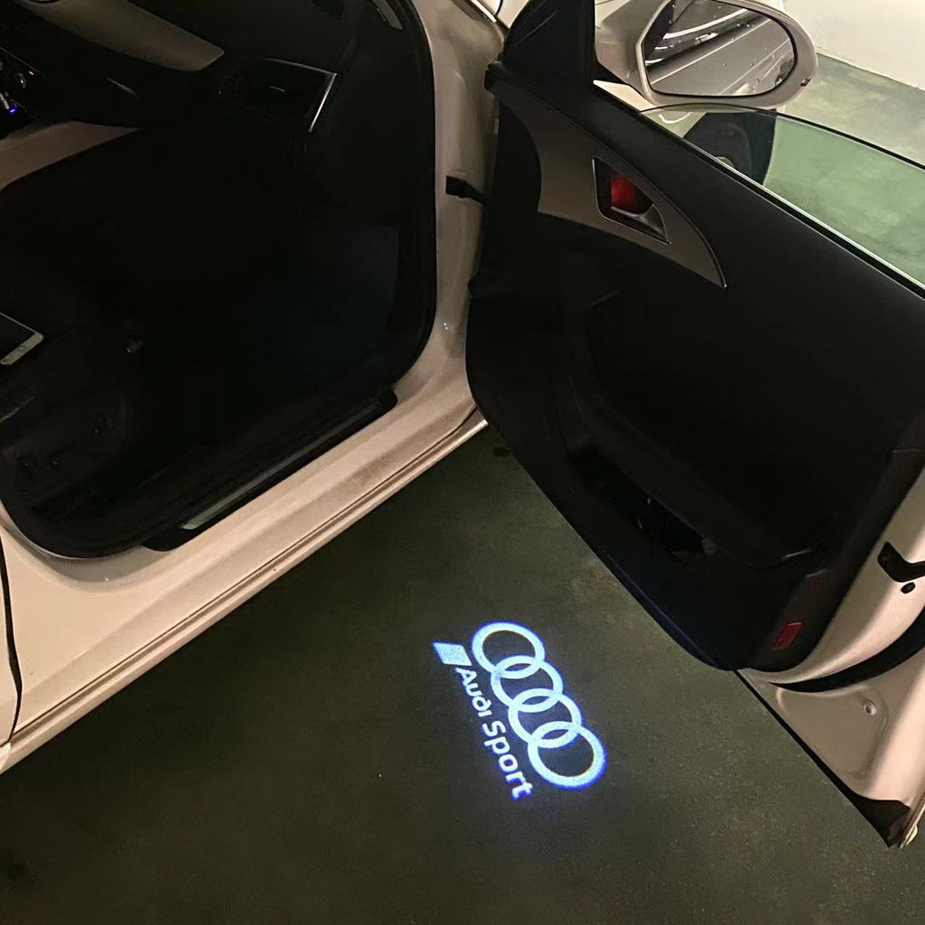AUDI LOGO PROJECTOT LIGHTS Nr.120 (Menge 1 = 2 Logofolien /2 Türleuchten)