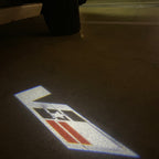 AUDI LOGO PROJECTOT LIGHTS Nr.19 (الكمية 1 = 2 Logo Films /2 أضواء الباب)