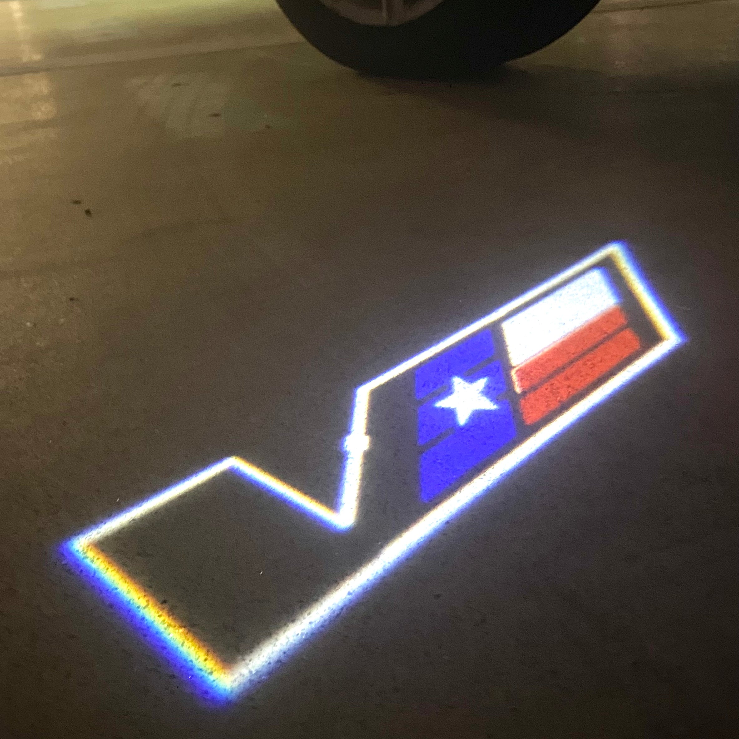 AUDI LOGO PROJECTOT LIGHTS Nr.19 (Menge 1 = 2 Logo Folien /2 Türleuchten)