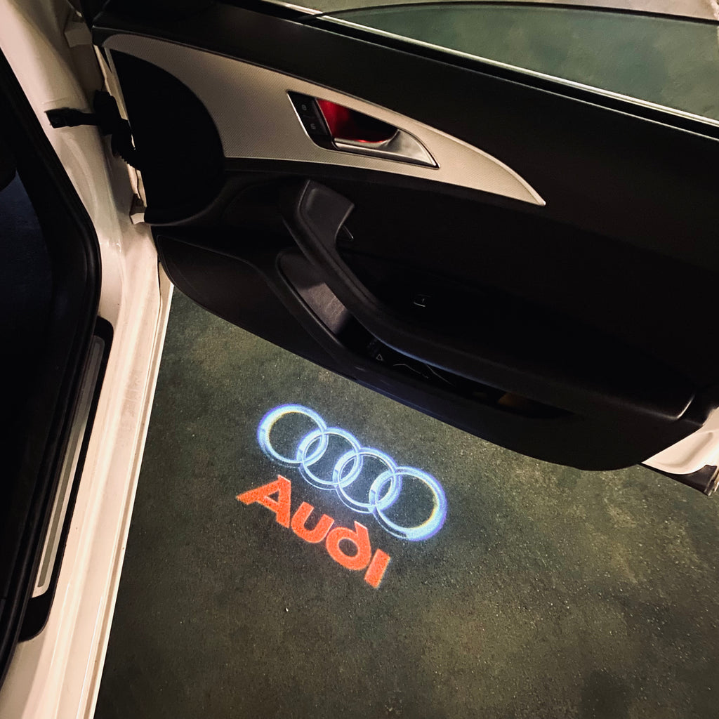 AUDI LOGO PROJECTOT LIGHTS Nr.17 (quantité 1 = 2 Logo Films /2 feux de porte)