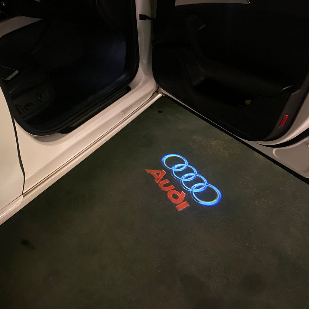 AUDI LOGO PROJECTOT LIGHTS Nr.17 (quantité 1 = 2 Logo Films /2 feux de porte)