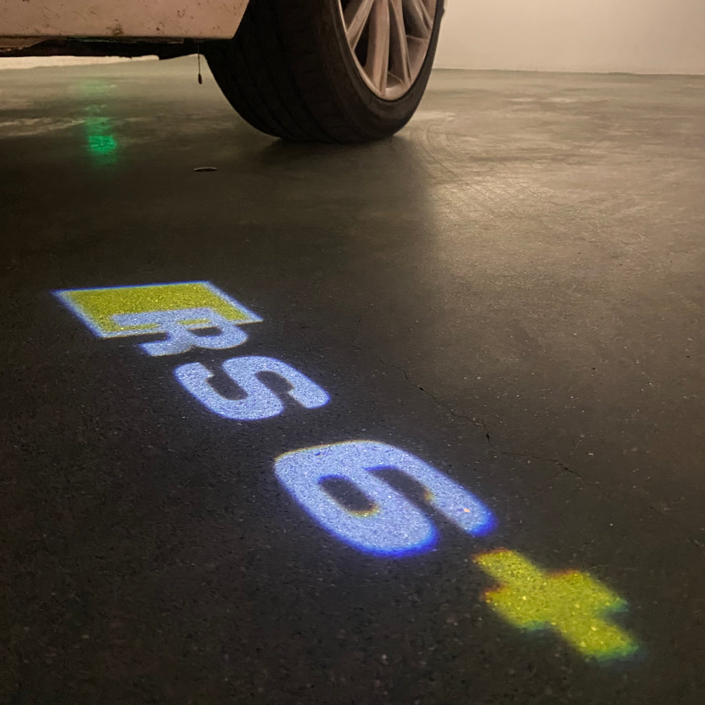 AUDI LOGO PROJECTOR LIGHTS Nr.46 (Menge 1 = 2 Logo Films / 2 Türlichter)