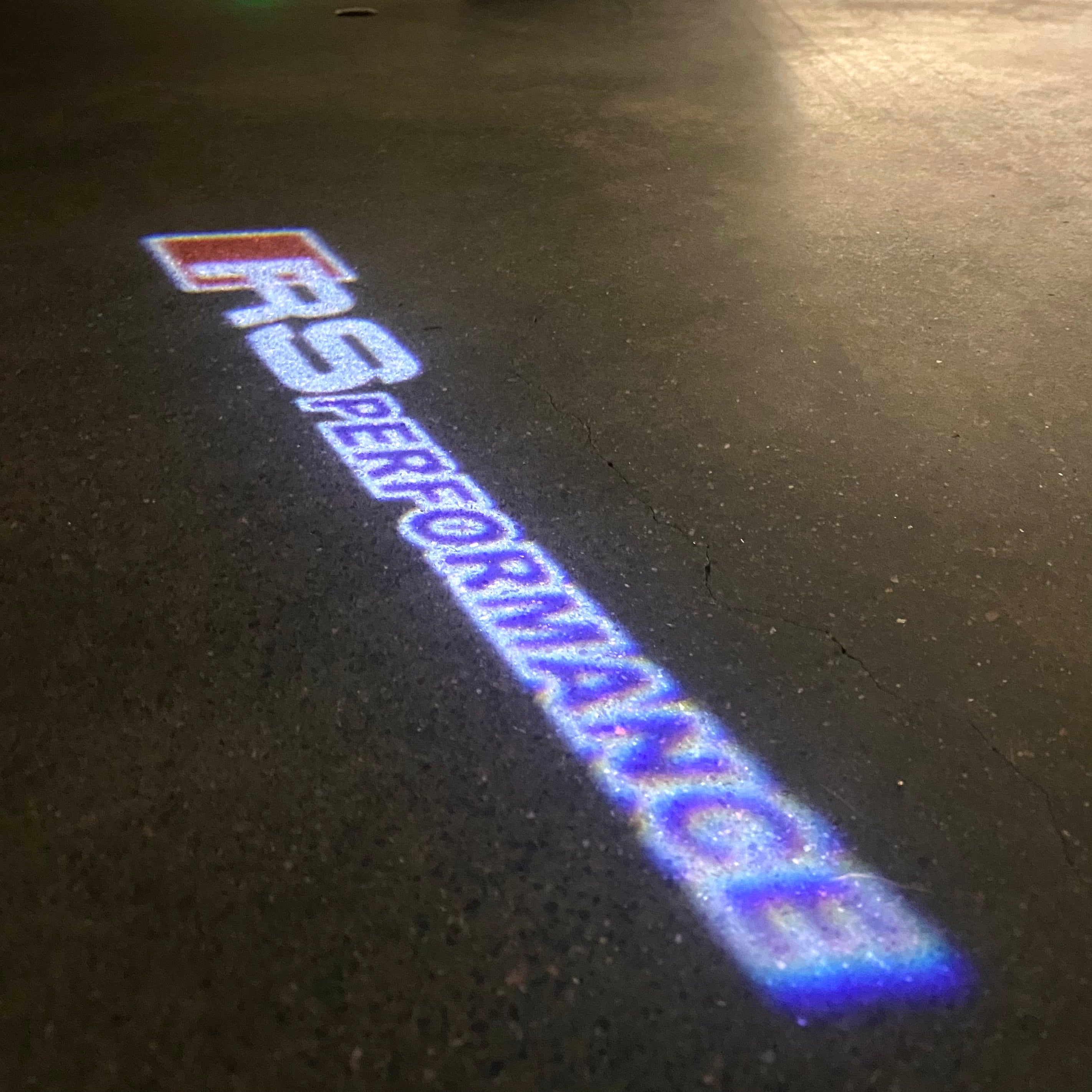 AUDI LOGO PROJECTOT LIGHTS Nr.120 (الكمية 1 = 2 Logo Films /2 أضواء الباب)