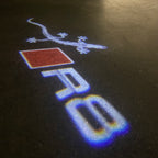 AUDI LOGO PROJECTOT LIGHTS Nr.120 (Menge 1 = 2 Logofolien /2 Türleuchten)
