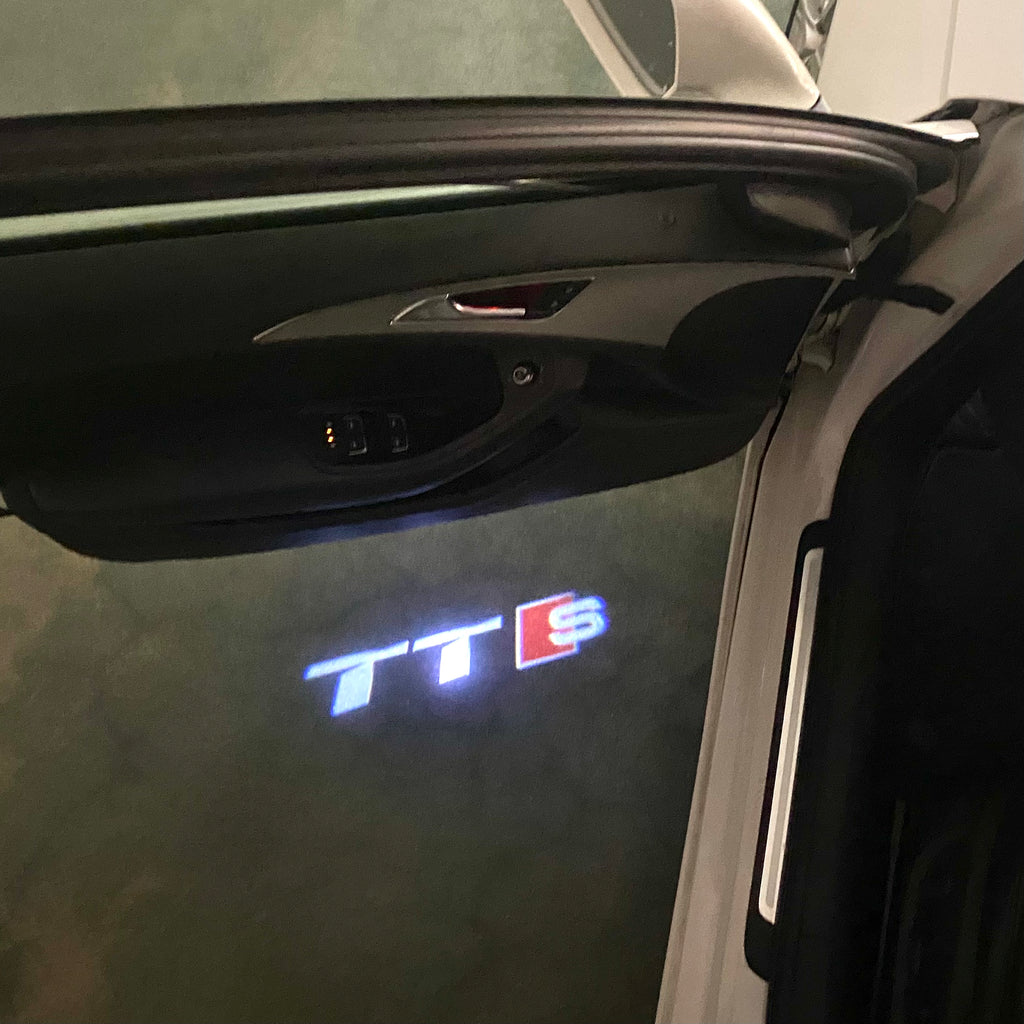 AUDI LOGO PROJECTOT LIGHTS Nr.120 (quantité 1 = 2 Logo Films /2 feux de porte)
