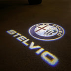 Alfa Romeo Stelvio LOGO PROJECTOT LIGHTS Nr.95 (cantidad 1 = 2 logo película / 2 luces de puerta)