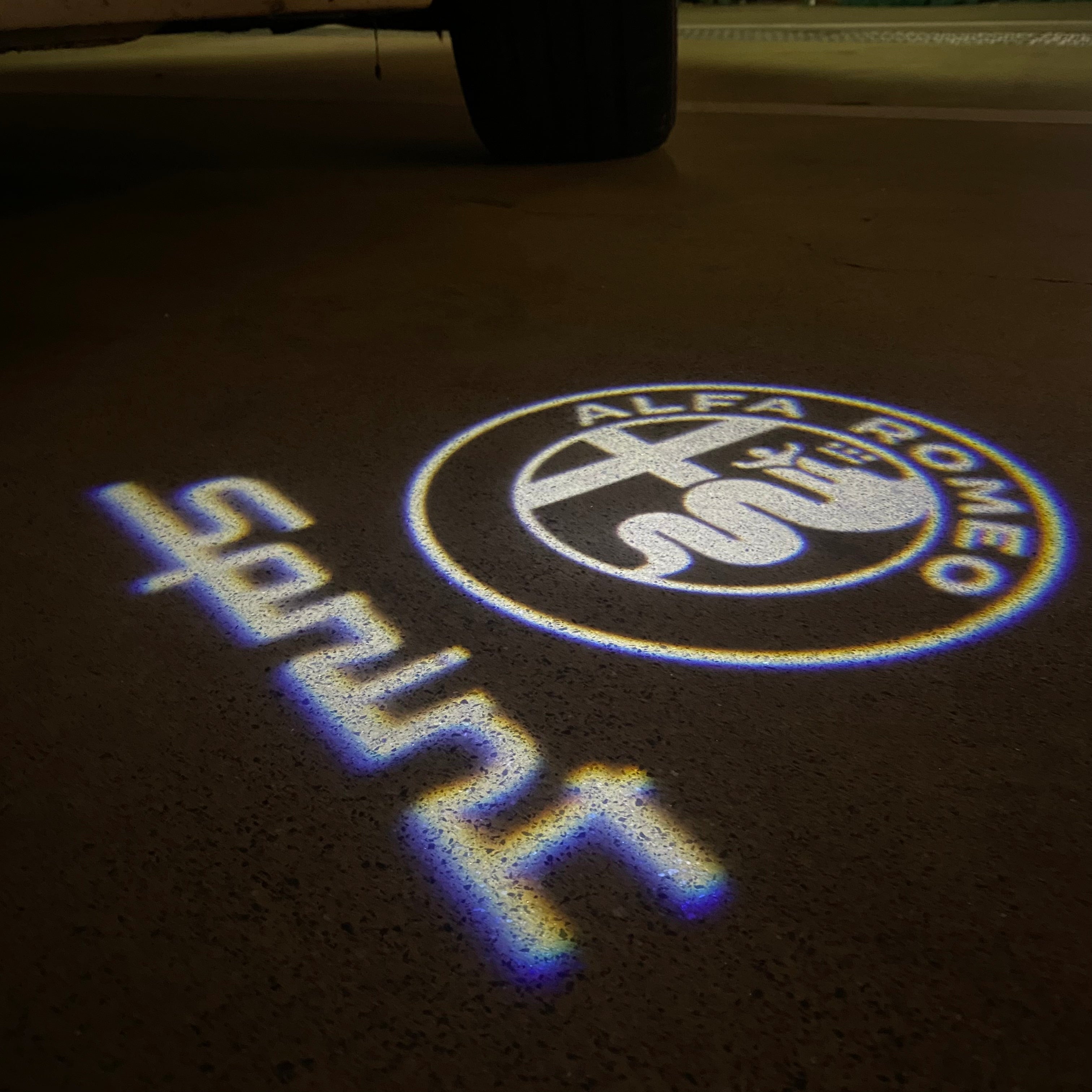Alfa Romeo Sprint LOGO PROJECTOT LIGHTS Nr.81 (quantité 1 = 2 Logo Film / 2 feux de porte)
