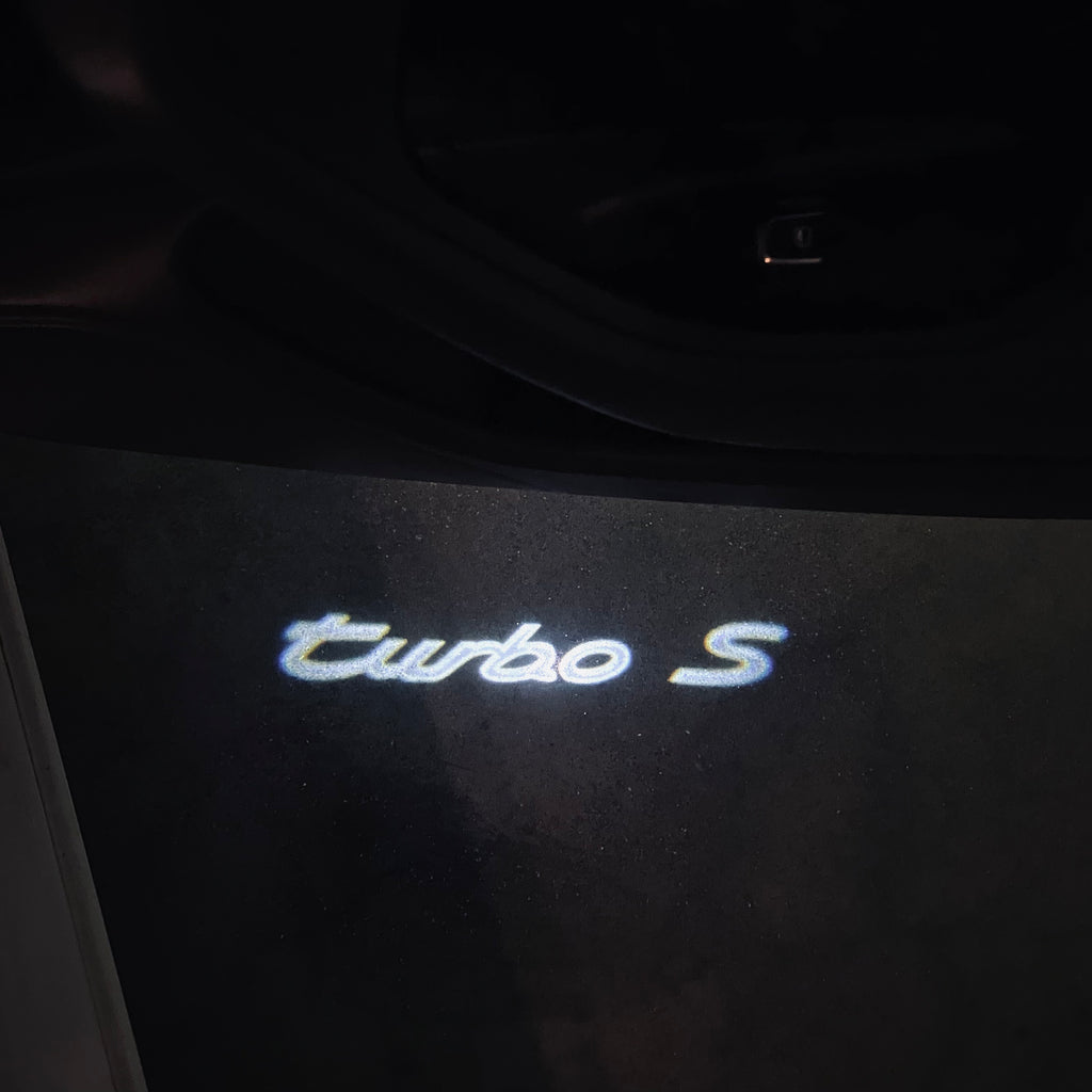 Porsche original logo projection Light No. 03 (qty. 1 = 2 logo film / 2 Door Lights)