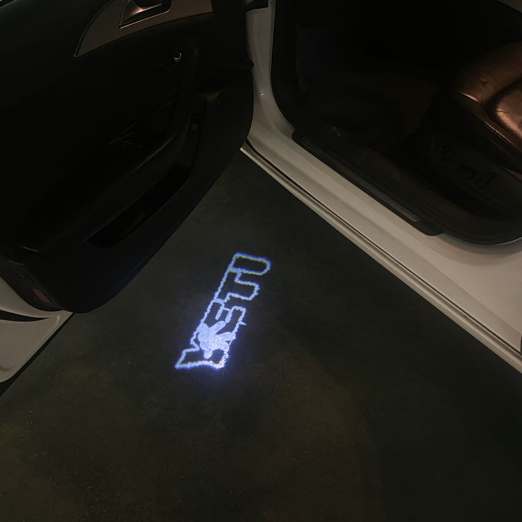 SKODA LOGO PROJECTOT LIGHTS Nr.71 (Menge 1 = 2 Logo Film / 2 Türleuchten)