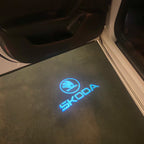 SKODA LOGO PROJECTOR LIGHTS Nr.81 (Menge 1 = 2 Logo Film / 2 Türlichter)