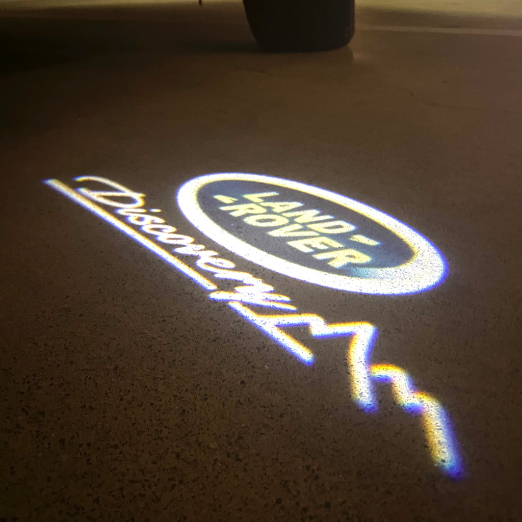 LUCES DE PROYECTOR CON LOGO Land Rover Nr.04 (cantidad 1 = 1 juegos / 2 luces de puerta)