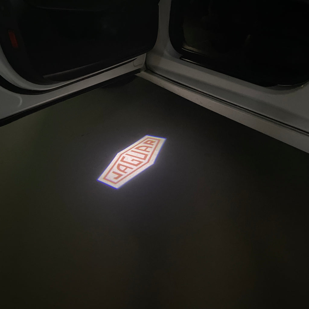 JAGUAR Red Color  LOGO PROJECROTR LIGHTS Nr.18 (quantity 1 = 1 sets/2 door lights)