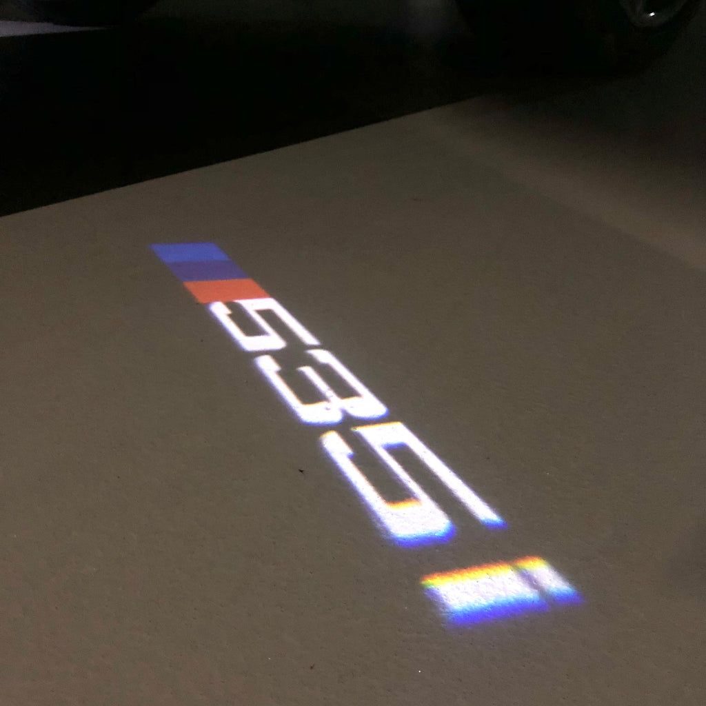 LUCES DE PROYECTOR DEL LOGOTIPO BMW M3 Nr.24 (cantidad 1 = 1 juegos / 2 luces de puerta)