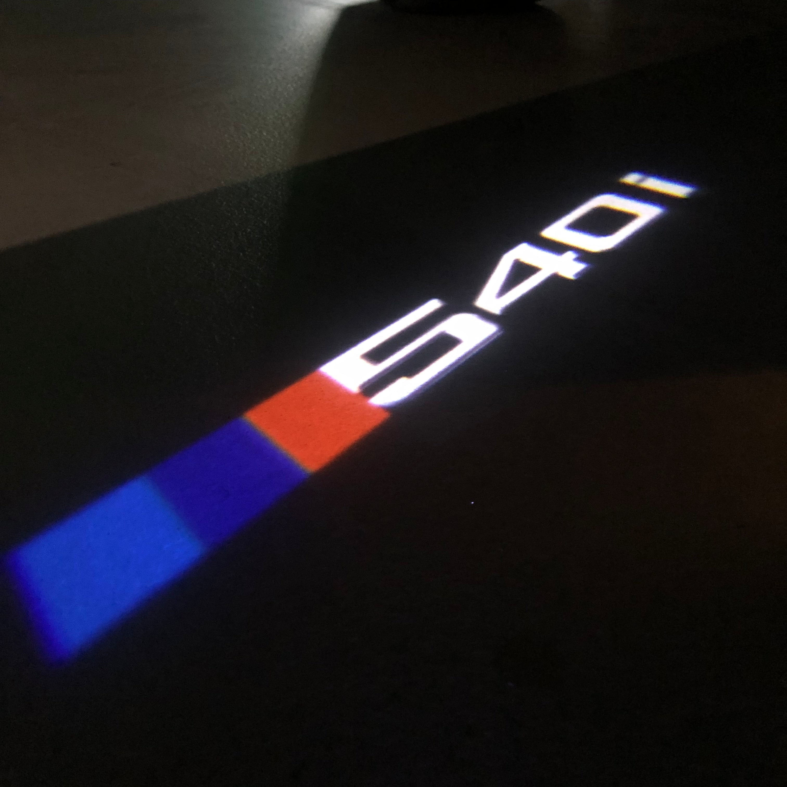 LUCES DE PROYECTOR DEL LOGOTIPO BMW M3 Nr.24 (cantidad 1 = 1 juegos / 2 luces de puerta)