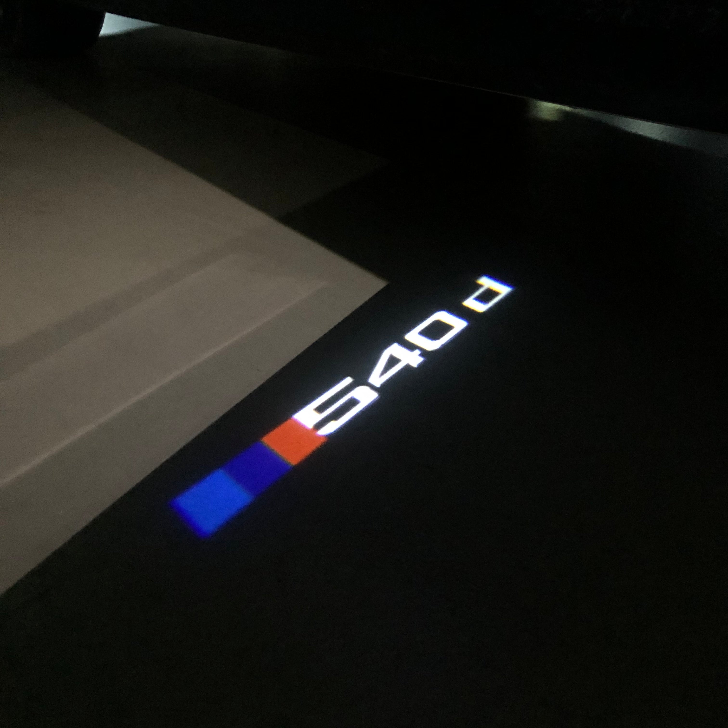 LUCES DE PROYECTOR DEL LOGOTIPO BMW M3 Nr.24 (cantidad 1 = 1 juegos / 2 luces de puerta)